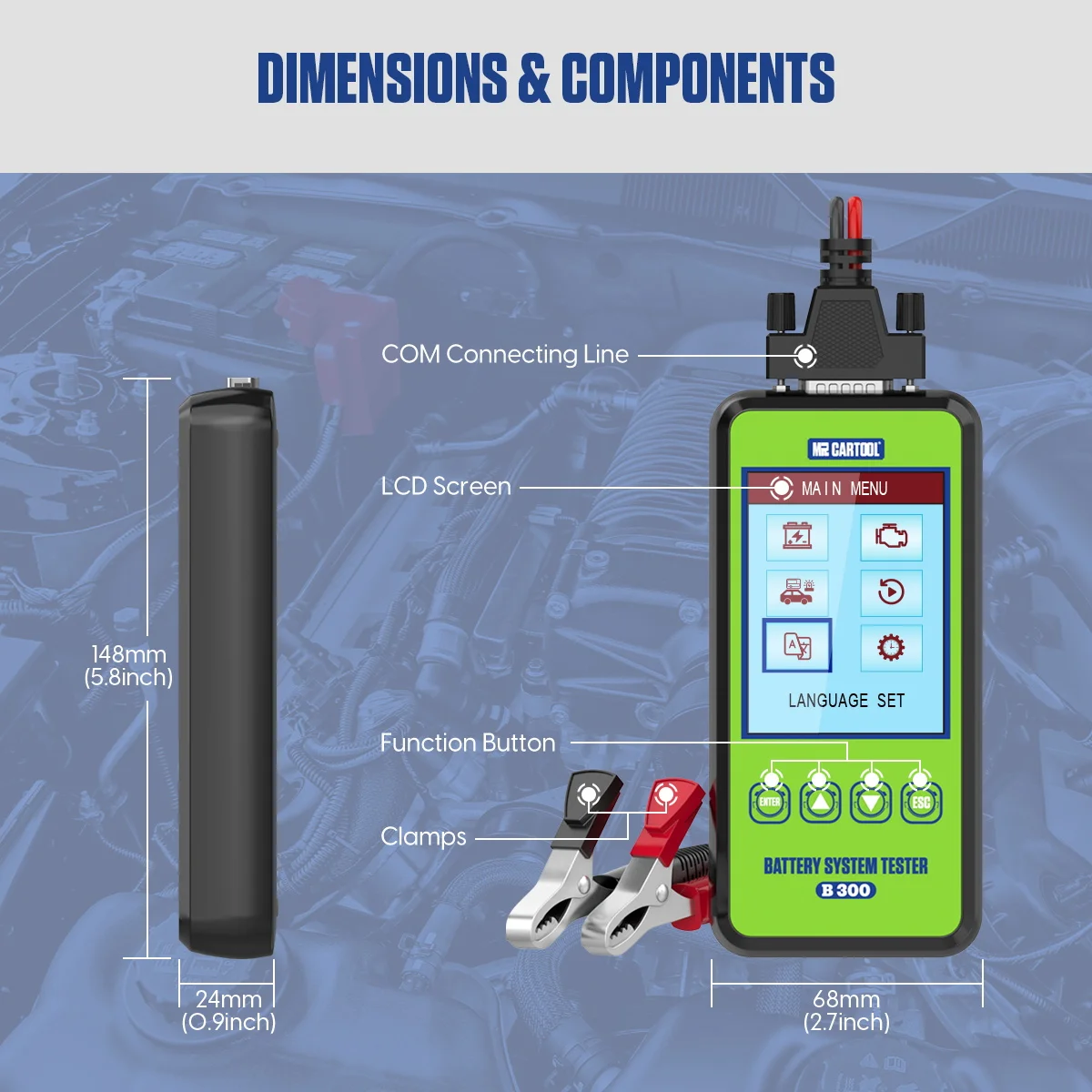 dimensions and components