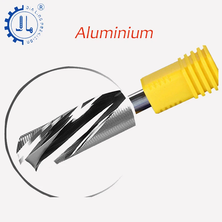 

JIALING 1PC 8mm/10mm cnc router bits for aluminum carbide end mill aluminum single blade aluminum knife