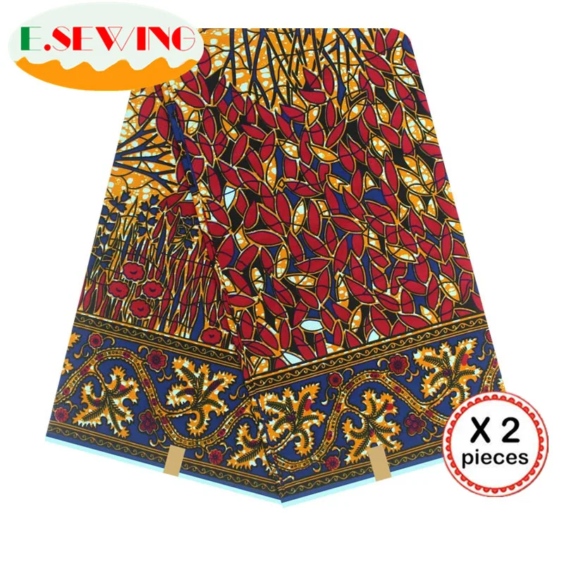Африканская восковая ткань с принтом Анкара для шитья Анкара африканская ткань 12 ярдов нигерийская хлопковая ткань Гана для платья 81052