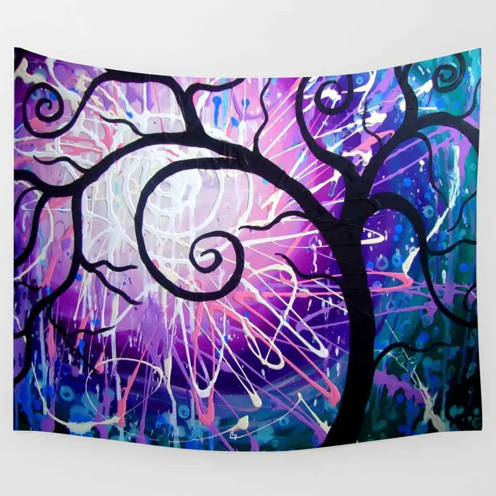 Simsant Mandala Tapestry Feather Trippy Colorful Tree Art Wall Hanging Tapestries for Living Room Bedroom Home Blanket Decor | Дом и сад