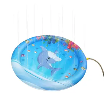 

Dolphin Inflatable Play Mat Water Toys Outdoor Party Sprinkler Splash Pad for Kids Cushion Prostrate Water Cushion Pat Pad toy