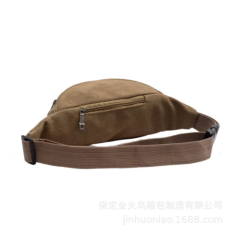 

Canvas Small Pockets of Men Multi-functional Bag Casual Shoulder Bag Cash Storage Purse Outdoor Chest Pack