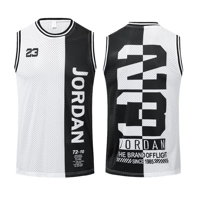 

Basketball Vest Men's Quick-Dry Breathable Mesh 23 Basketball Wear Loose And Plus-sized Elastic Running Sports Fitness Suit
