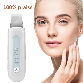 

Ultrasonic Deep Face Cleaning Skin Scrubber Ion Vibration Acne Blackhead Removal Exfoliating Peeling Spatula Pore Cleaner Tool