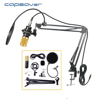 

capsaver Professional Microphone BM800 Condenser Audio KTV Karaoke Microphone Vocal Recording Mic with Stand Holder
