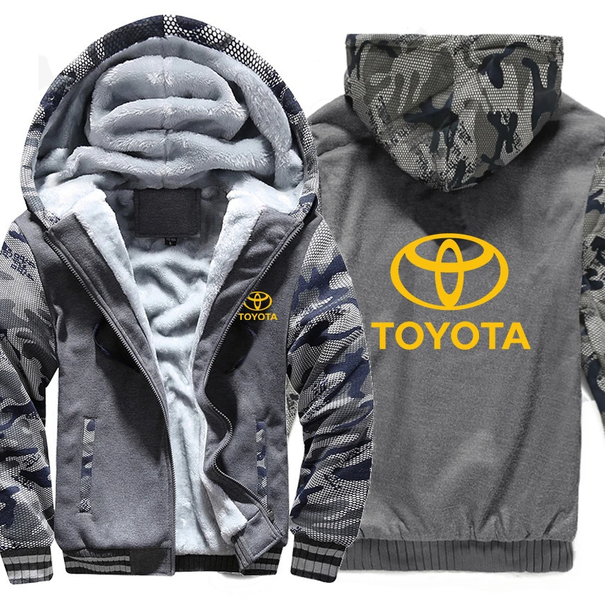 Толстовки с капюшоном для Toyota, зимний камуфляжный чехол, куртка для мужчин, шерстяной Лайнер, флисовые толстовки для Toyota - Цвет: As picture