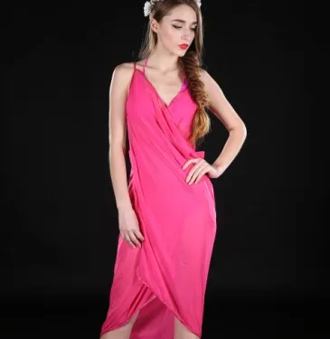 rose Сетчатое летнее пляжное платье, женский летний праздничный купальный костюм, без рукавов, на бретелях, накидка, чистый цвет, женское повседневное солнцезащитное платье, накидка - Цвет: rose