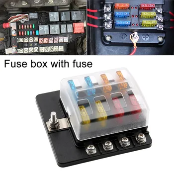 

Car 8 Way 32V Blade Fuse Box Block Holder Terminal Circuit for Car Auto Replacement Parts