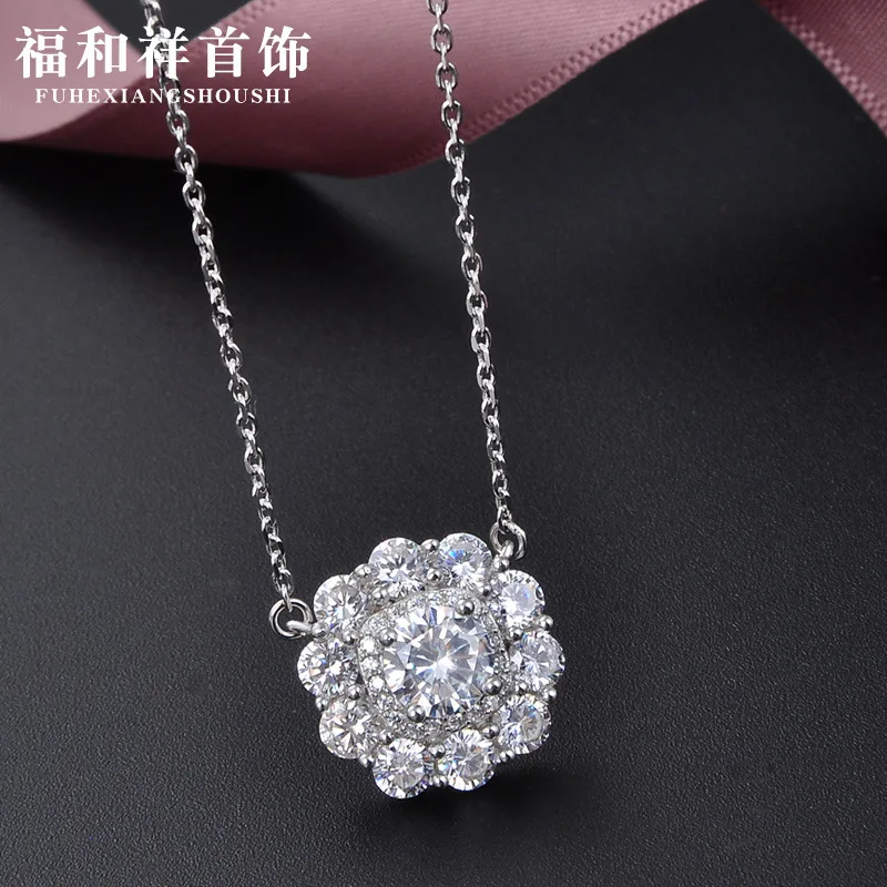 

New Products Listed South Korea Simple S925 Sterling Silver Necklace Women's Choker Creative Zircon Pendant Jewelry