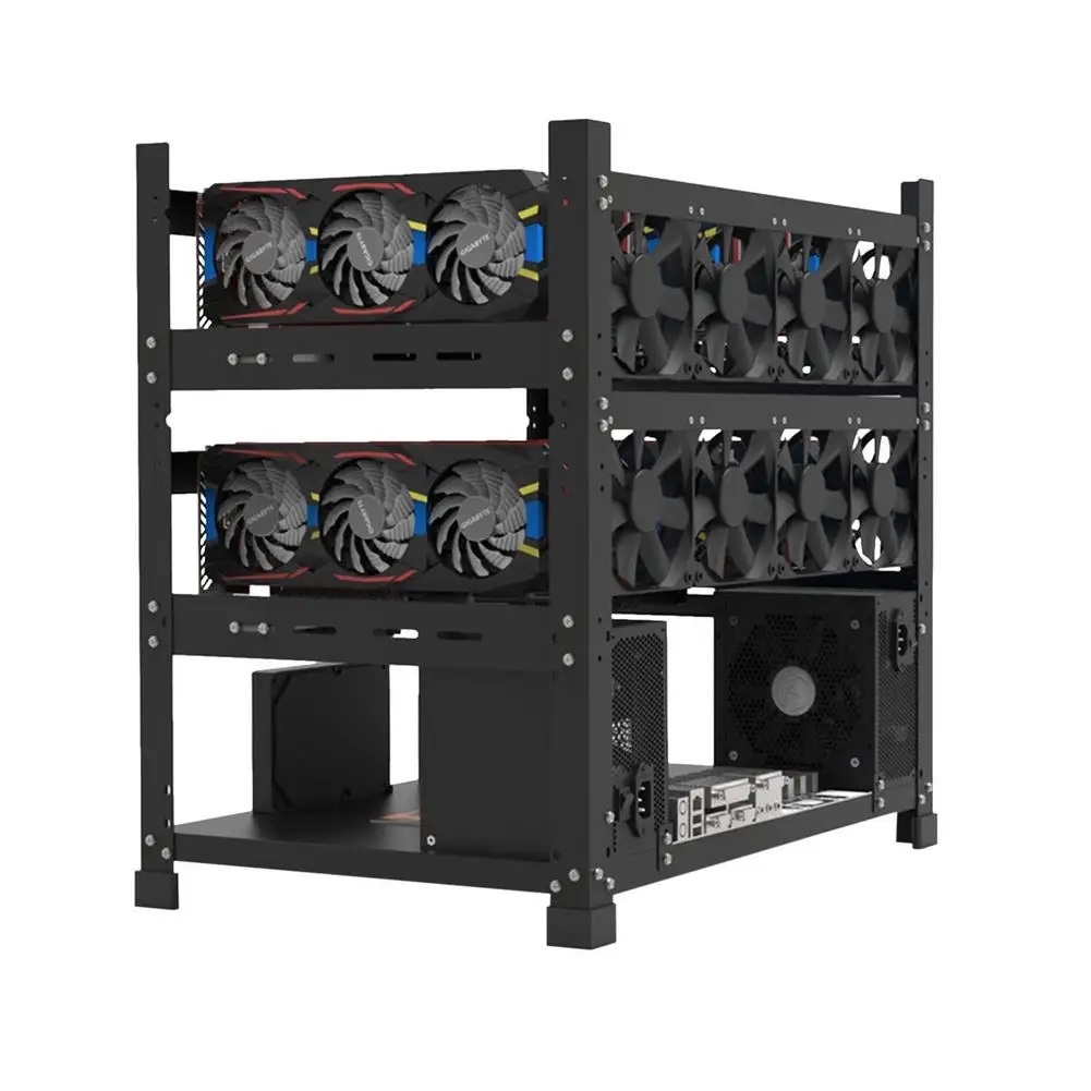 12 gpu caso de mineração rack suporte