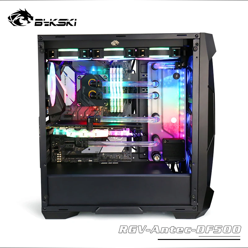 Bykski акриловая доска для воды Antec DF500 чехол компьютера ЦП и GPU Блок/3PIN RGB / Combo DDC