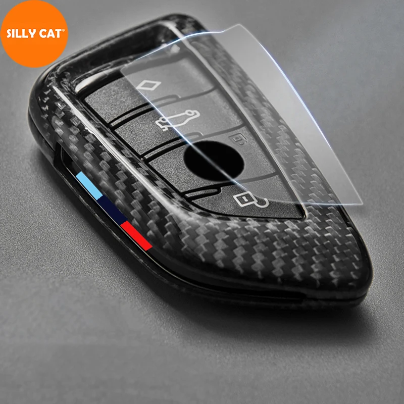True Carbon Fiber Car Key Fob Cover Case Suitable For BMW 2 3 5 6 7 Series X1 X3 X5 X6 F45 F46 G20 G30 G32 G11 G12 F48 G01 F15