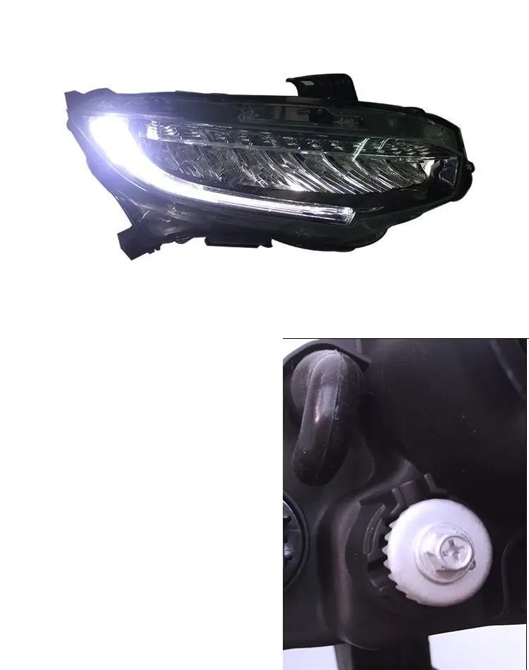 Luces Para авто Drl боковой сигнал поворота Cob дневные ходовые светодиодные фары Задние Автомобильные фары в сборе 16 17 18 19 для Honda Civic
