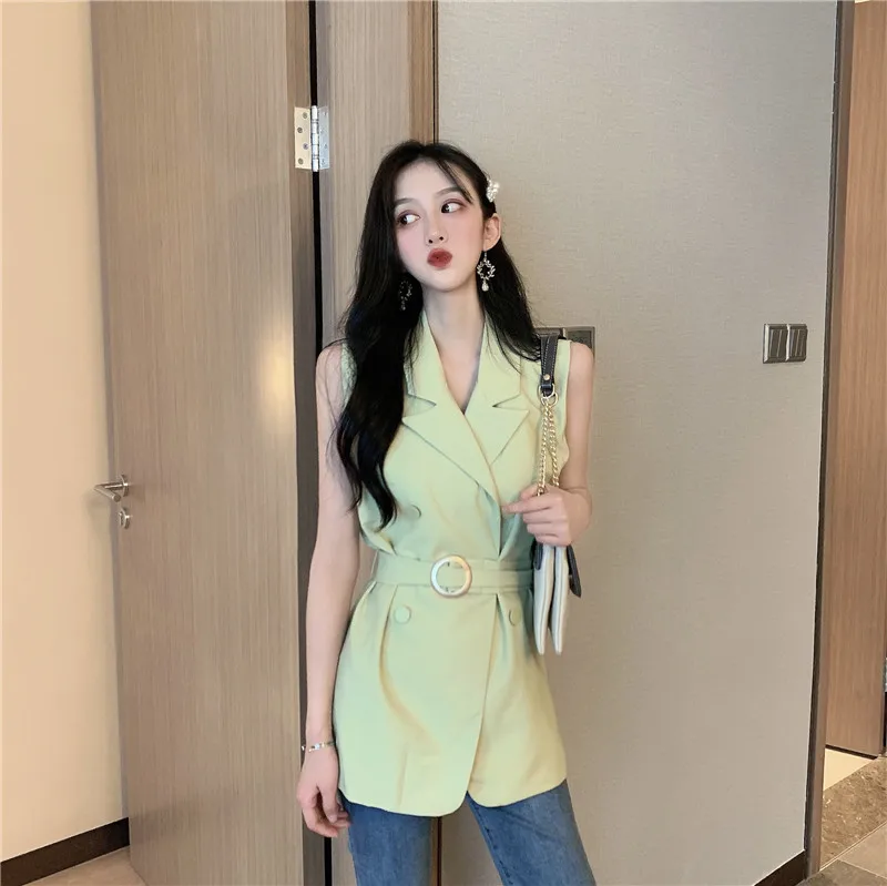 Number One People New Style Korean-style Sleeveless Small Suit Young Coat Tops