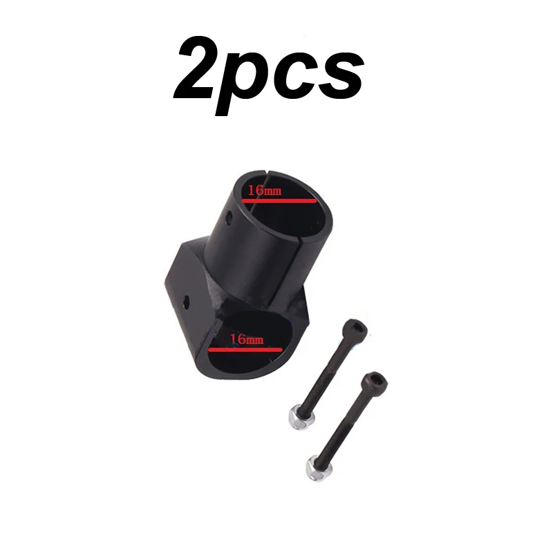 2PCS Aluminum Alloy 16 to 16mm Tube Connector Black Tee Joint Three-way Fixed Landing Gear Mount for RC Aircraft Drone | Игрушки и хобби
