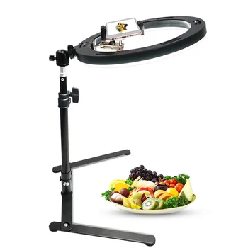 

Dimmable LED Selfie Ring Light Camera Phone USB 10inch lamp Photography Fill Light with Phone Holder Stand For Makeup Live Video