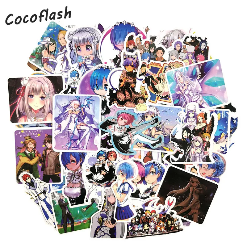 10/50 Pcs/Pack Japan Anime Life In A Different World From Zero For Moto Car & Suitcase Cool Laptop Stickers Skateboard Sticker