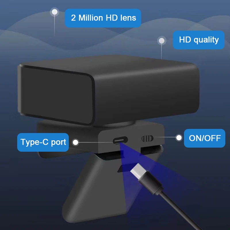 Smart Video Follow-up Usb Web Cam Aoto Rastreamento Webcam 1080p hd Câmera Web Completa com Microfone para Computador Conferência ai - Imagem 2