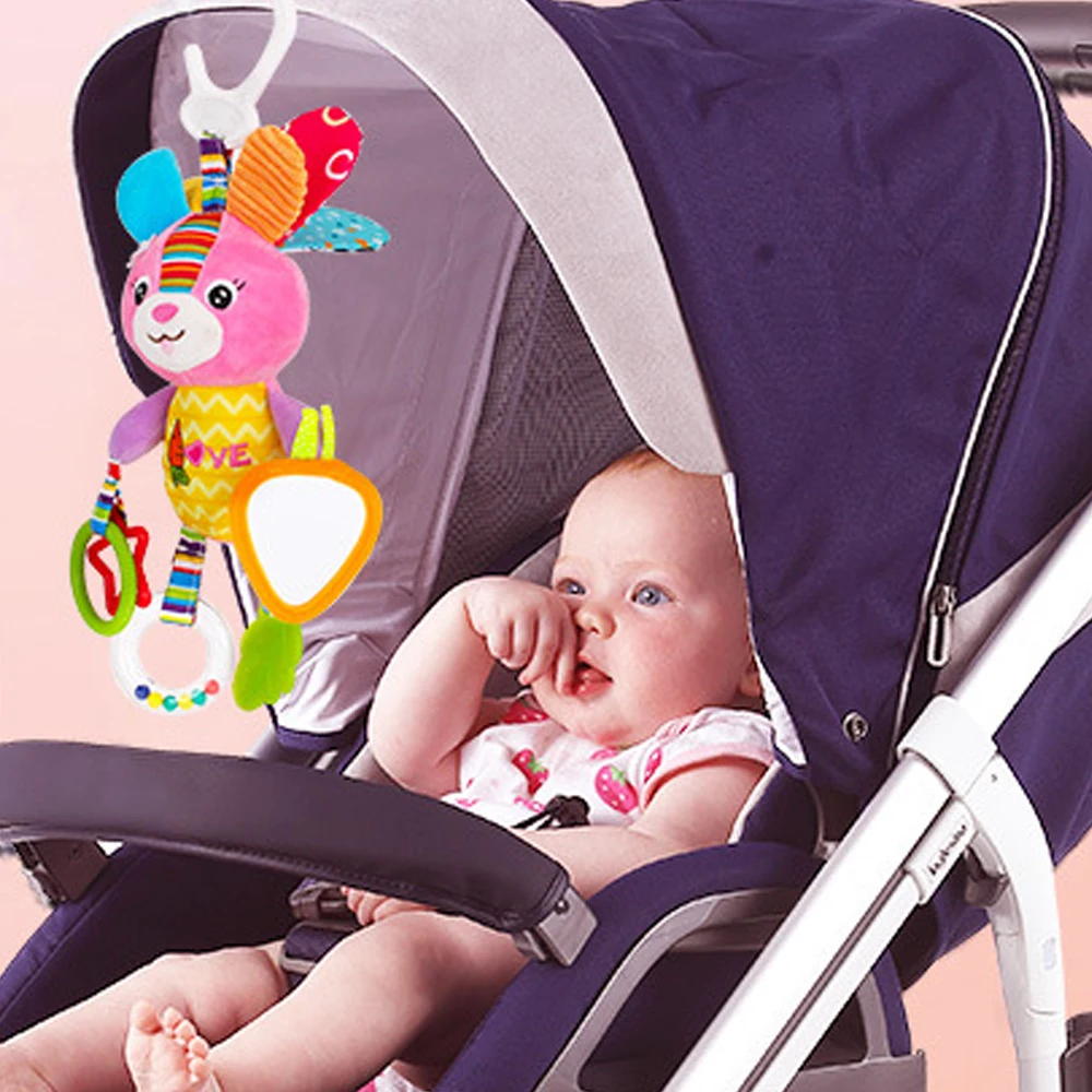 Детская коляска для новорожденных, подвесная игрушка, милые животные, кукла, кровать, подвесная плюшевая игрушка, погремушка, колокольчик, подвижная мягкая игрушка для сна, развивающие игрушки