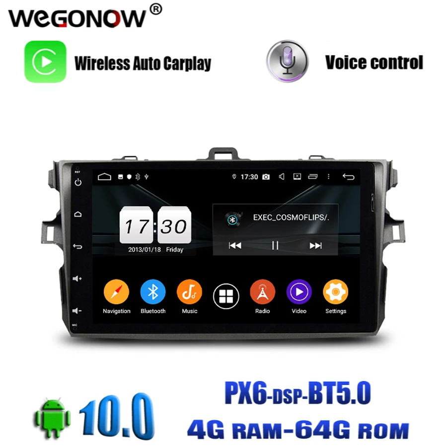 PX6 DSP Android 10 0 4 Гб Оперативная память 64 Встроенная 8 core dvd плеер для автомобиля Wifi