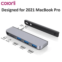 

Type c hub for Macbook pro 2021 data transfer and micro- sd card
