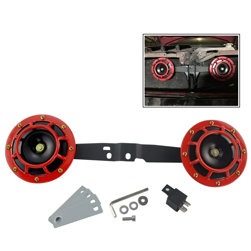 Красный 12V крепление с вилкой супер громкий Рог и жгут Комплект для Subaru Impreza Wrx Sti Brz 2008