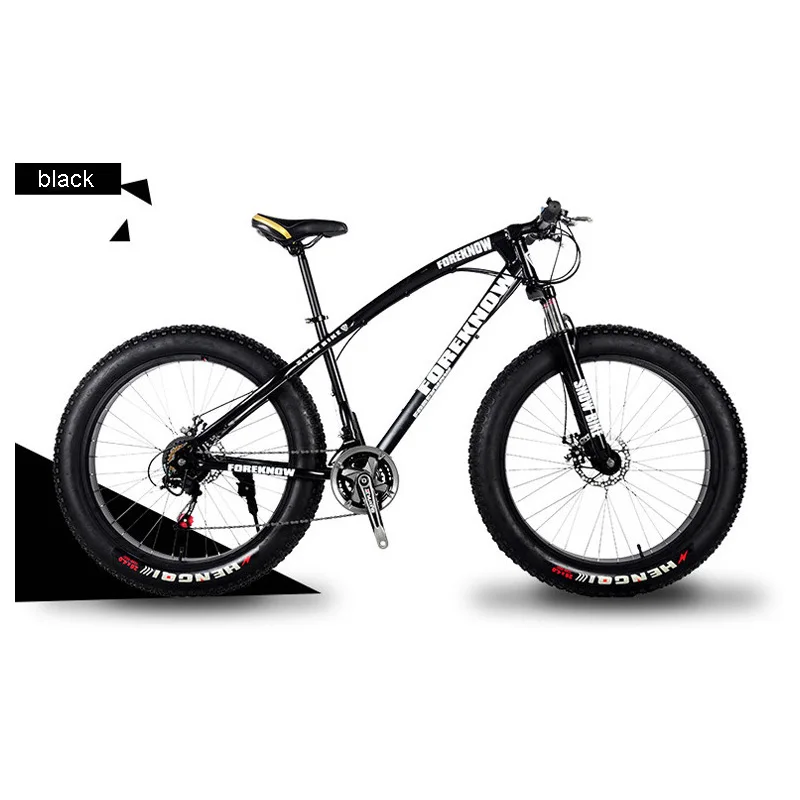 Bike Variable Speed Bicycle 40 Knife Off-road Beach Snow Mountain Bike 4.0 Big Tyre Wide Tyre 24 Inches Bicycle Adults 27 Speed - Цвет: pink