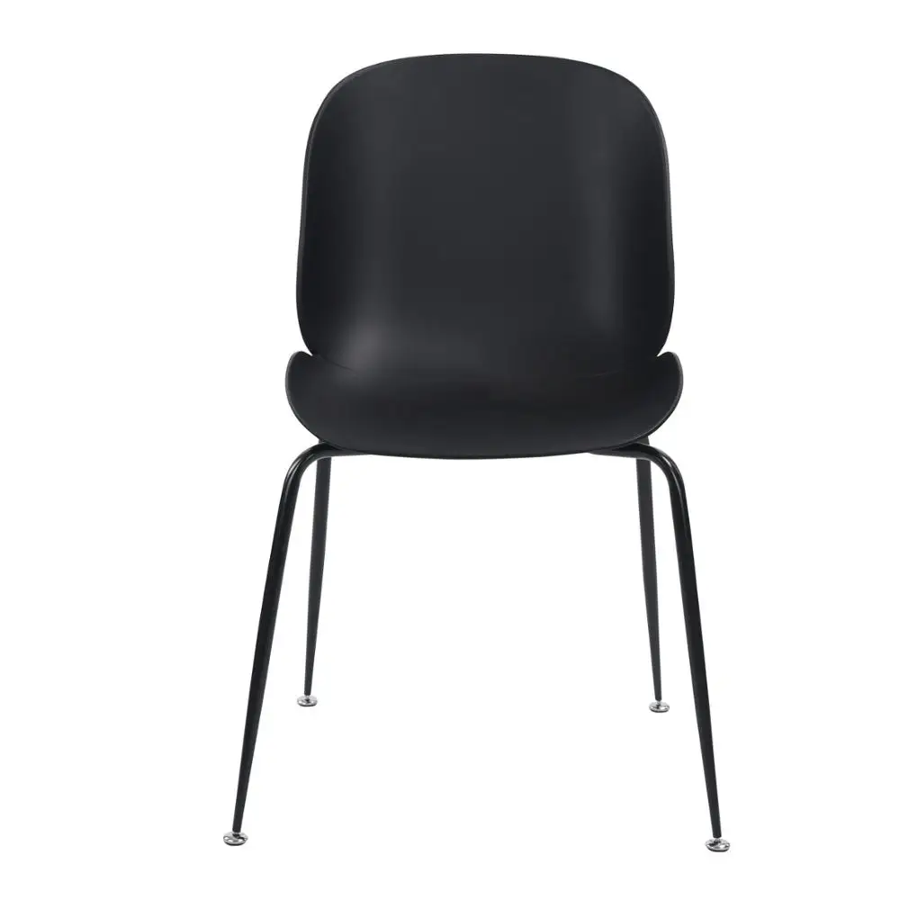 

EGGREE Set of 4 PCS Kaisa Plastic Shell Dining Chair for Living room, Dining room and Bedroom - Black