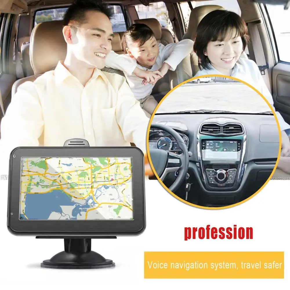  800MB RAM + 8GB ROM GPS Navigation 4.3-Inch Touch Screen Portable GPS 1800mAh Battery European Map 