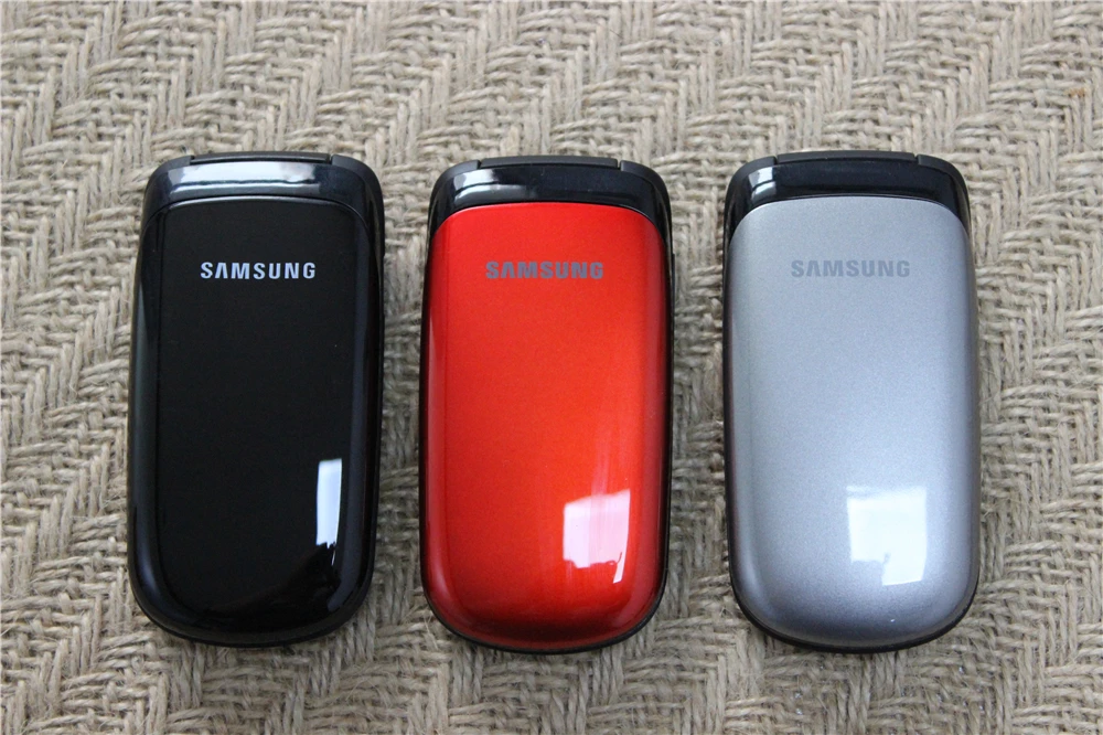Samsung E1150 Original Unlocked E1151 GSM 1.43 Inches 800mAh Mini-SIM Multi-color Used Old Flip Mobile Phone