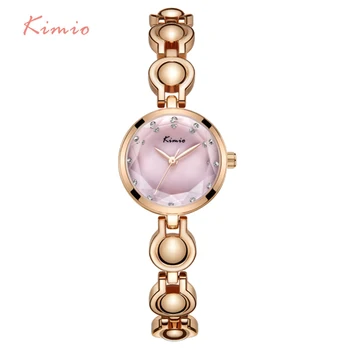 

NO.2 Kimio Brand Women's Bracelet Watches Luxury Ladies Crystal Dial Diamond Pea Dress Watch For Women Clock With Box