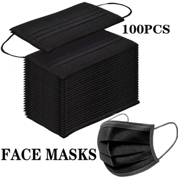 

3-layer Disposable Face Maks Mouth Cover Cotton Dust Facial Fliter Covers Puff High Quality