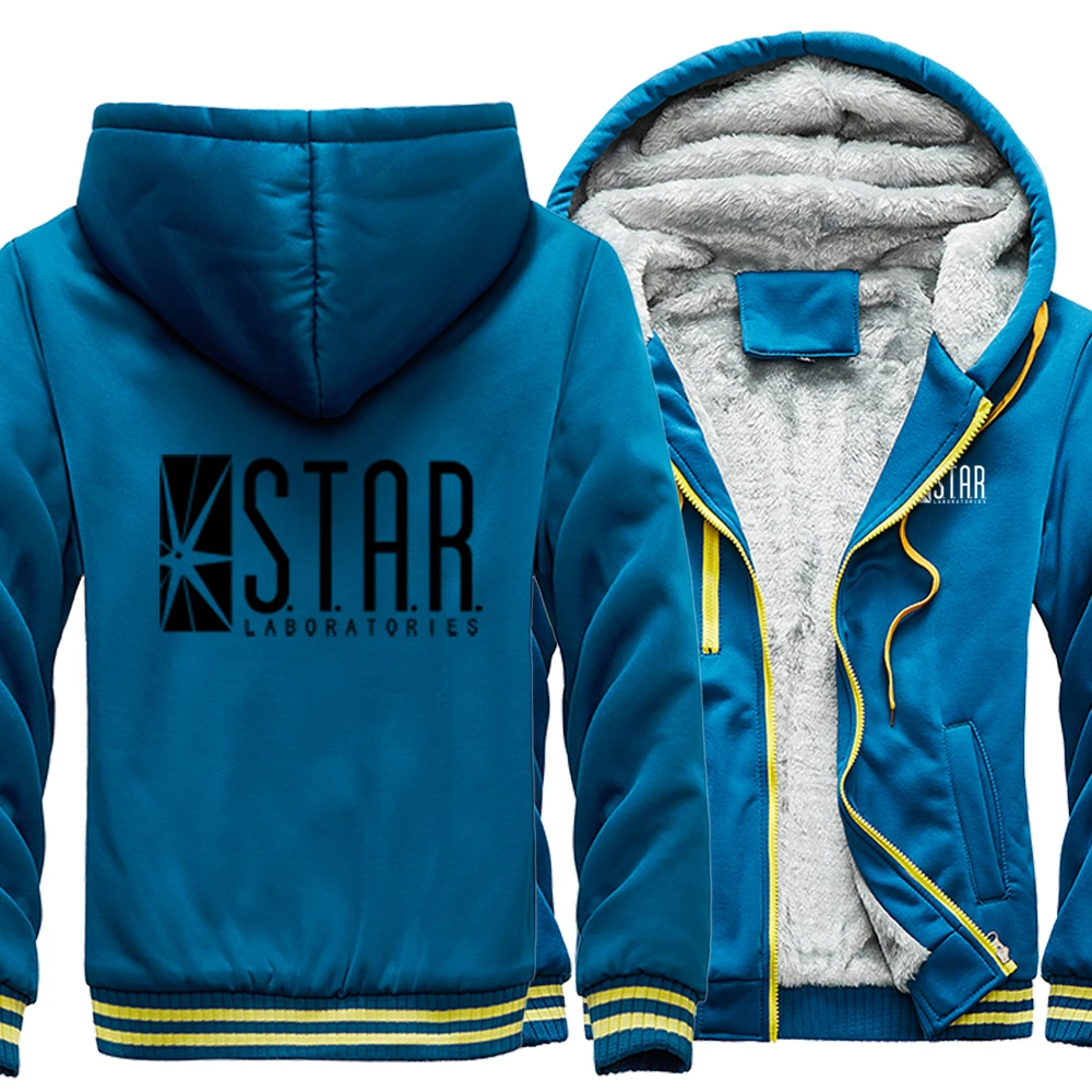 

Star S.T.A.R.Labs Street Hip Hop Print Hoodies Men Street Zipper Jackets For Men Cute Fashion Hoodie Winter Thicken Mens Jacket