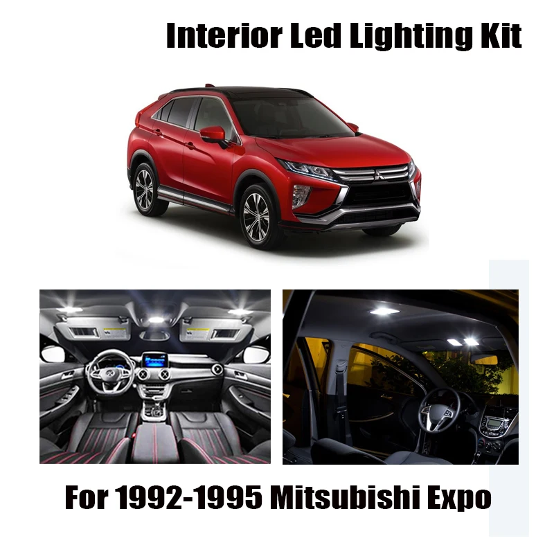 

11x белый Автомобильный светодиодный интерьерный Комплект ламп для Mitsubishi Expo 1992-1994 1995 12 В Светодиодная лампа для купола номерного знака