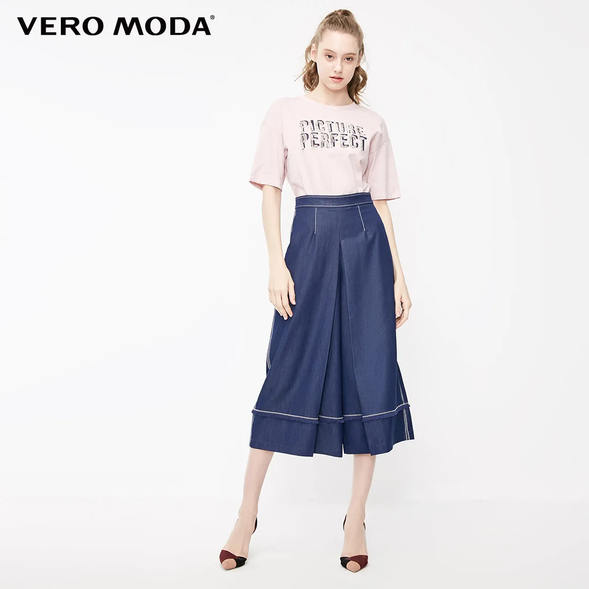 Vero Moda Women's Loose Fit High-rise Wide-leg Capri Jeans| 31926I549 -  AliExpress