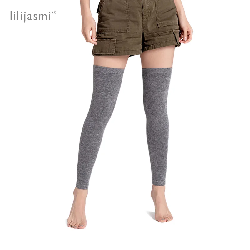 ThinCottonLegWarmersWomenWinterKnitWarmSoftBootGaiterHigh