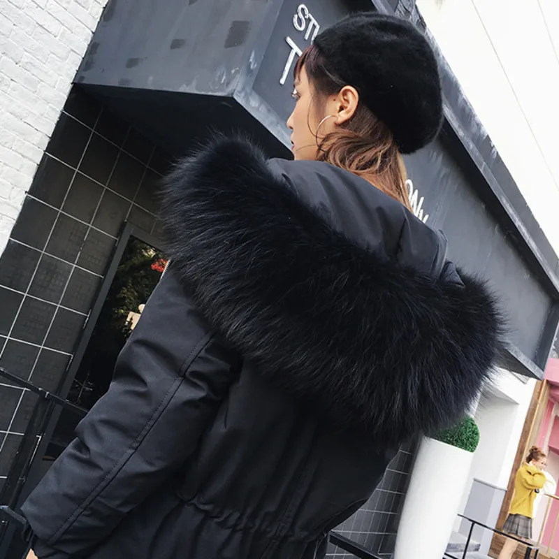 90% белые пуховики на утином пуху 2019 зимняя куртка для девочек плотное длинное