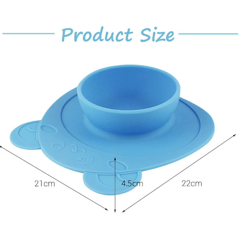 Силиконовые пластины твердые, посуда для кормления c изображением животных, из чаша подачи игрушка детские столовые приборы, Еда плита контейнера для детская салфетка под приборы на присоске