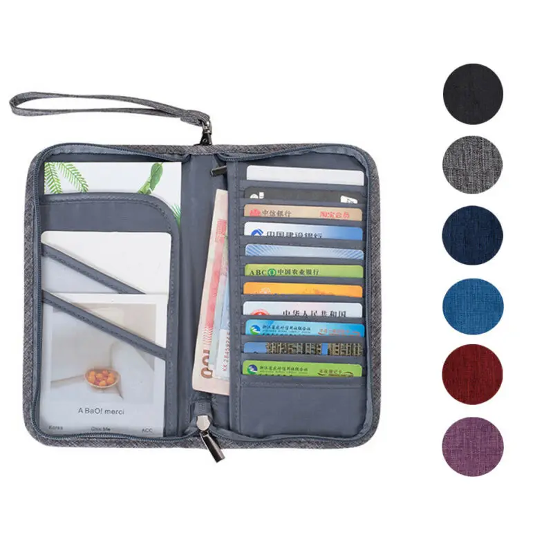 

Fashion Casual Lady Women Canvas Zipper Clutch Wallet Long ID Card Passport Multifunction Holders Case Purse Gifts