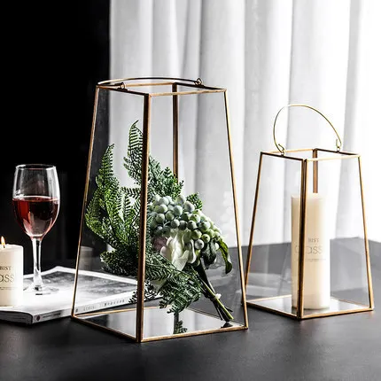 

Northern Europe Wind Home Furnishing Hallway Wine Cabinet Geometry Glass Cover Goods Of Furniture For Display Rather Than For