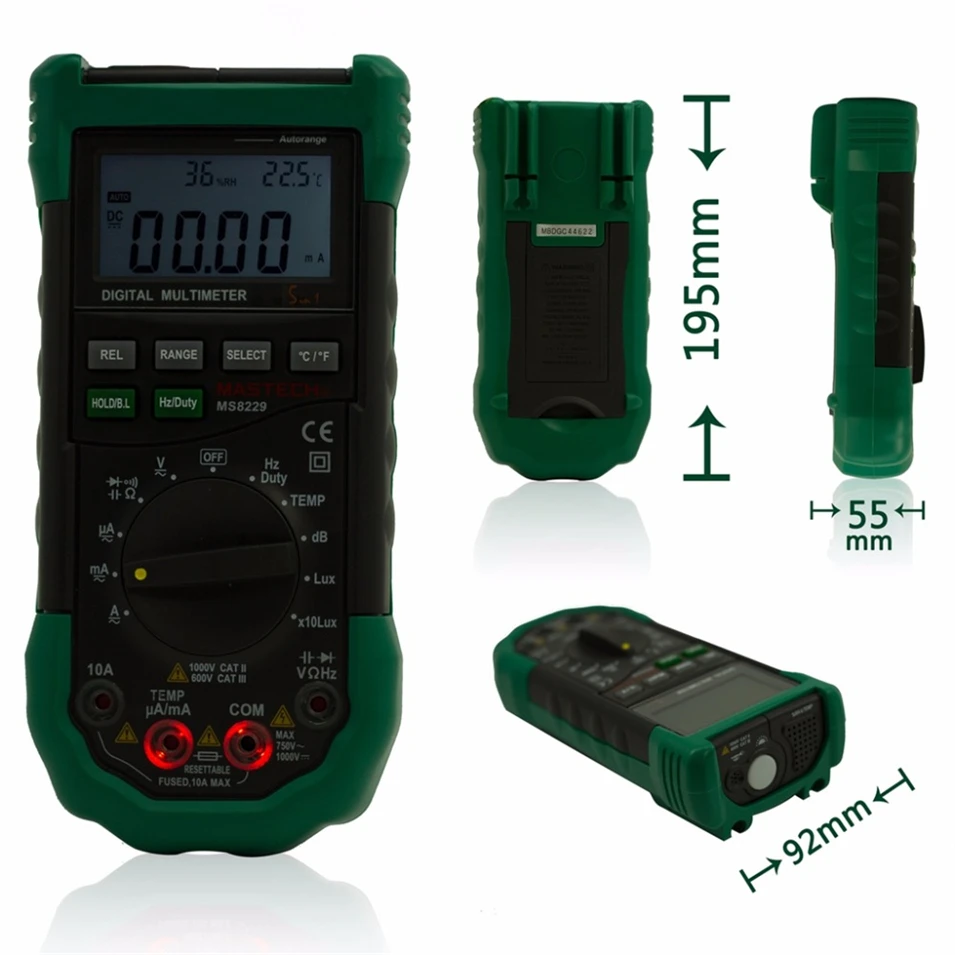 Цифровой Мультиметр Mastech MS8229 многофункциональный измеритель температуры и