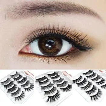 

New 5 Pairs Magnetic Liquid Eyeliner Set Handmade 3d Natural Eyelashes Lasting Extension Magnetic Long Waterproof Soft Lash N2O8