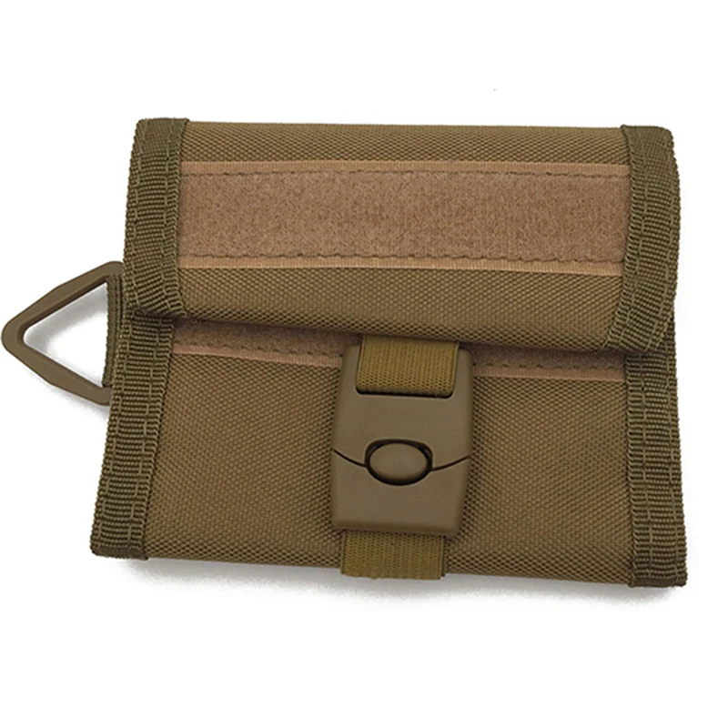 Khaki Стиль открытый многофункциональный тактический кошелек ключ сумка водонепроницаемый спортивный кошелек Molle карты карман ключ висячая сумка - Цвет: Khaki