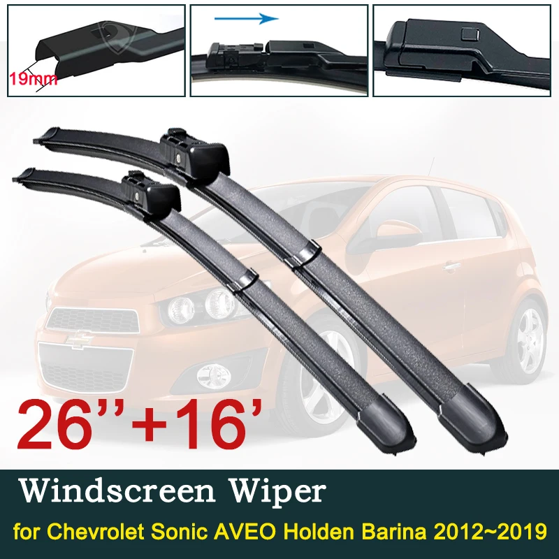 Car Wiper Blades for Chevrolet Sonic AVEO Holden Barina 2012~2019 T300 RS Front Window Windshield Windscreen Accessories | Автомобили и