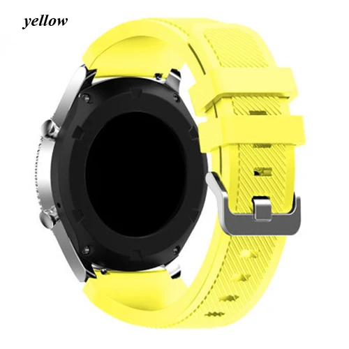 yellow Gear S3 22 мм для samsung gear Galaxy watch band 46 мм Frontier/классический силикон ремешок наручный Браслет samsung gear S3 ремешок для часов - Band Color: yellow