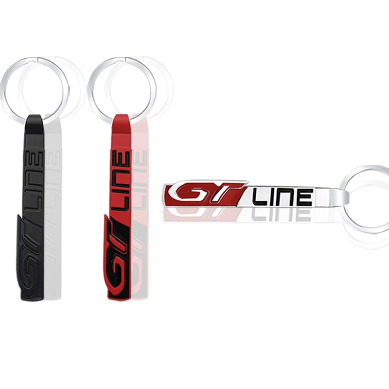Portachiavi In Lega Di Zinco Car Gt Line Emblem Logo Portachiavi Portachiavi In Metallo Per Peugeot Gt 206 207 208 308 408 508 5008 3008