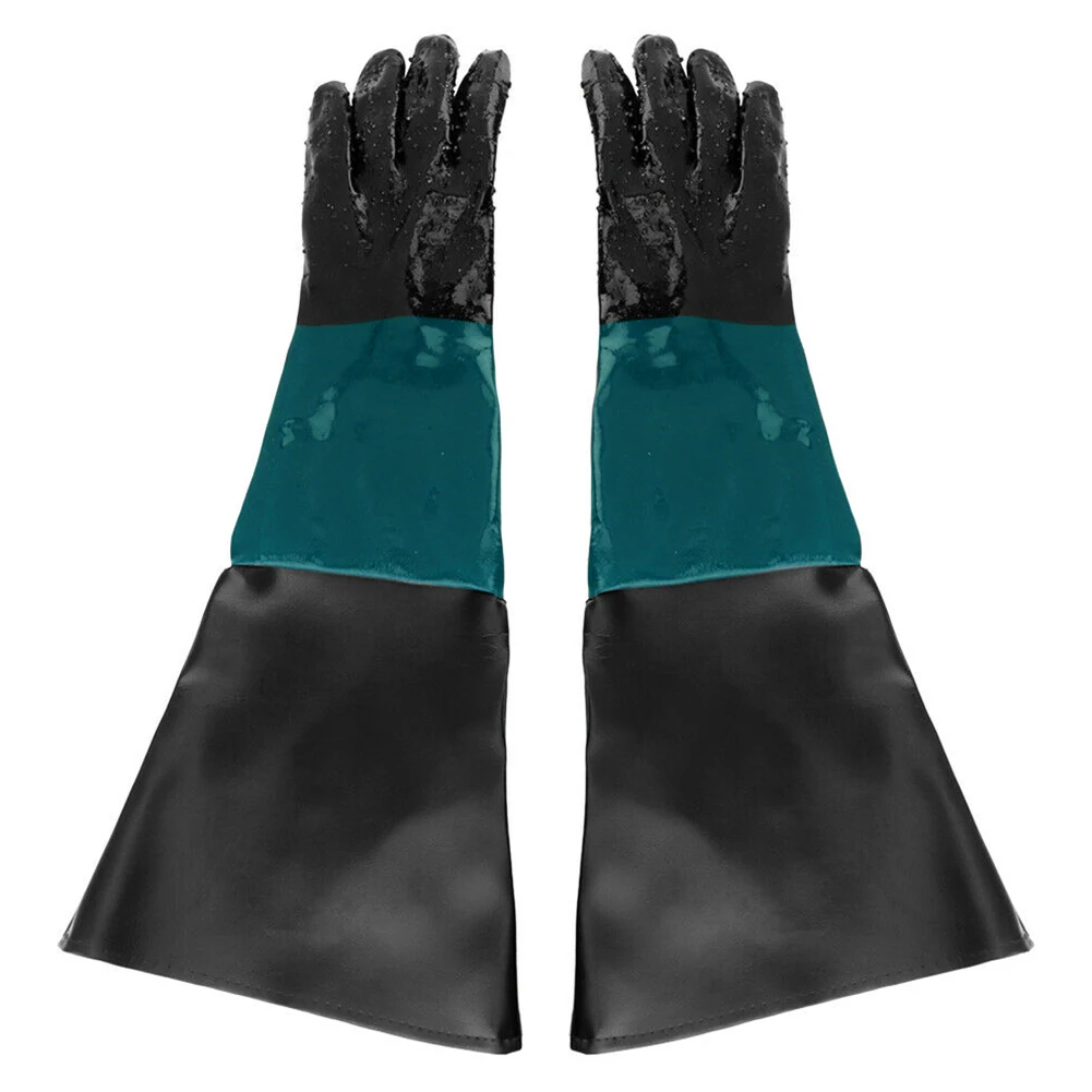 

Heavy Duty Blast Cabinet 60cm Industrial Elastic PVC Sweat Absorb Sandblasting Soft Protective Gloves Anti Skid Professional