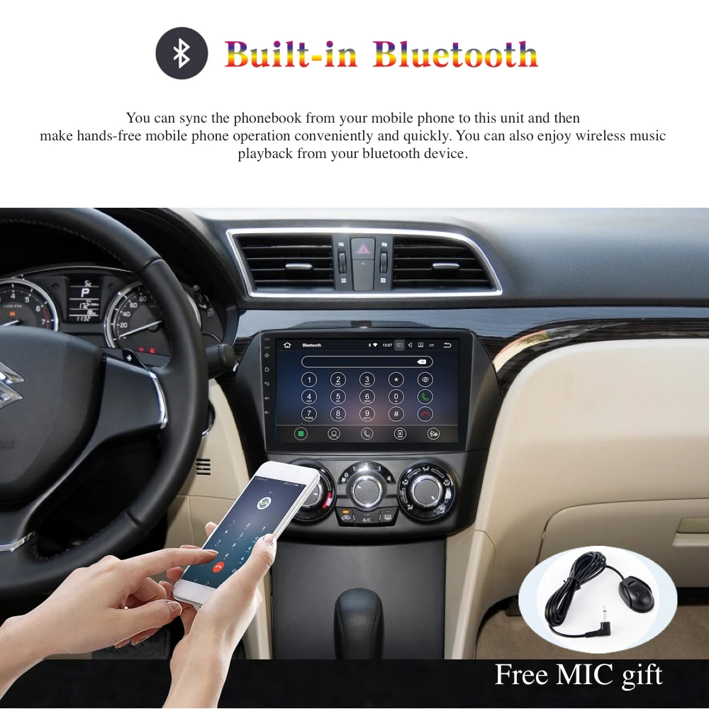 Excellent Android 9.0 Car Radio 2 Din GPS for Suzuki Ciaz Alivio 2016 2017 2018 PX6 DSP IPS HDMI 4Gb+64Gb RDS WIFI RDS USB BT Mirror-link 6