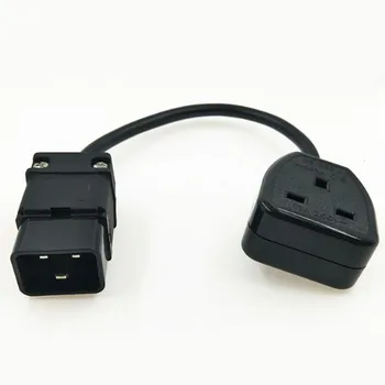 

UPS Power Cable IEC C20 Male 16A Plug to UK 13A Female Socket BS1363 30cm