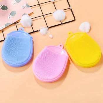 

New Baby Wipe Bath Shower Silicone Soft Brush Head Massage Shampoo Brush Gentle Touch Cleaning Tools 2020